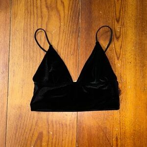 Elegant Black Velvet Bralette